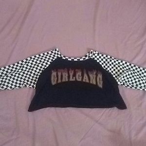 A cropped long sleeve